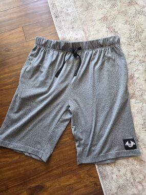 True Religion Men’s Heather Gray Athletic Drawstring Shorts